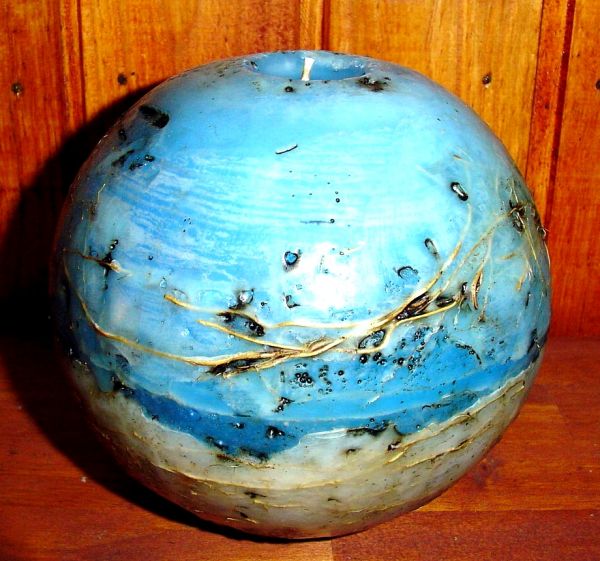 Vela Esfera com Raiz de Patchouli